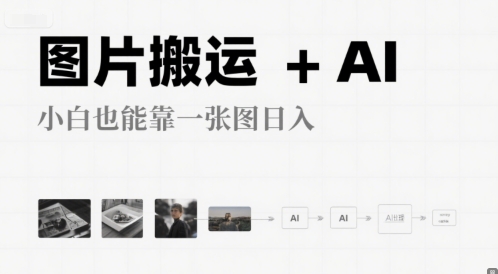 图片搬运+AI，小白也能靠一张图，日入4张-站源网