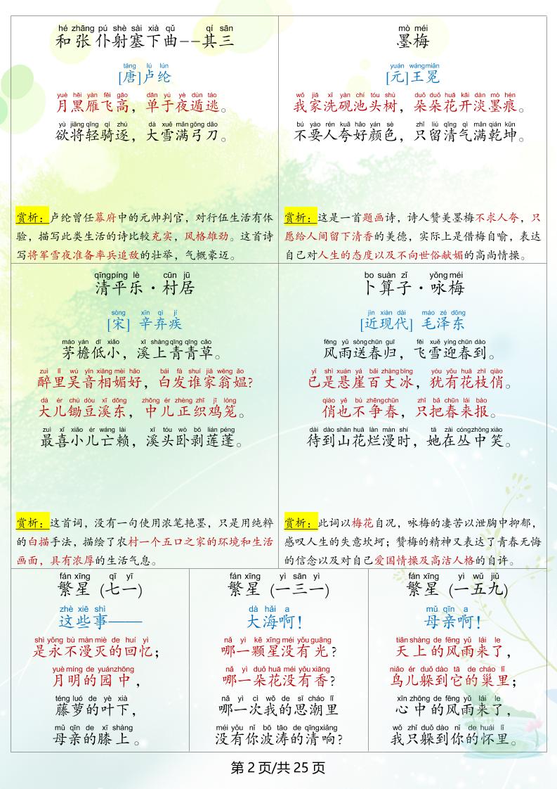 四下语文全册重点知识归纳-站源网