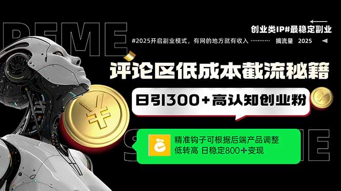 评论区低成本引流秘籍，精准钩子直击用户，单账号日增300+创业粉，日稳…-站源网